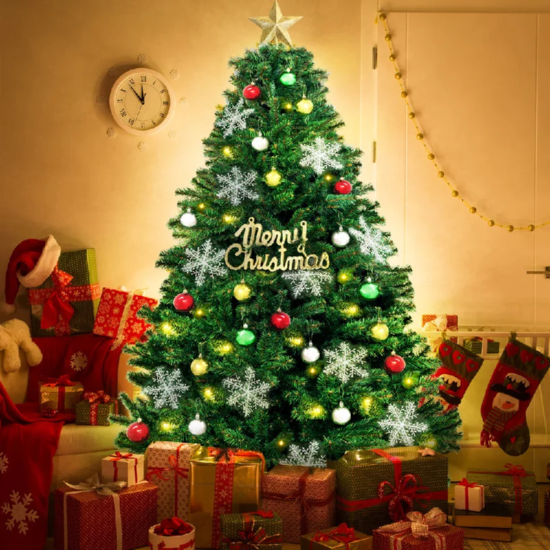 Christmas Pine Tree 8ft 2.4m 1500 Tips Christmas Tree Kit Xmas Decorations Colorful Plastic Ball Baubles with Light Christmas Pine Tree 8ft 2.4m 1500 Tips Christmas Tree Kit Xmas Decorations Colorful Plastic Ball Baubles with Light