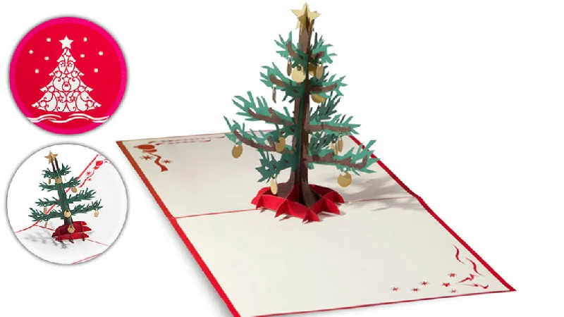 Christmas Jolly Time Christmas Tree Pop-Up Card