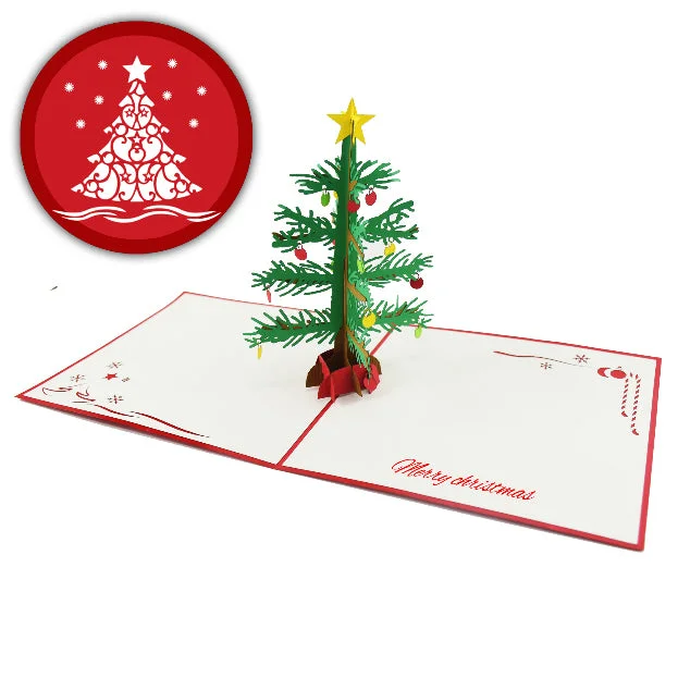 Christmas Table Setup Christmas Tree Pop-Up Card