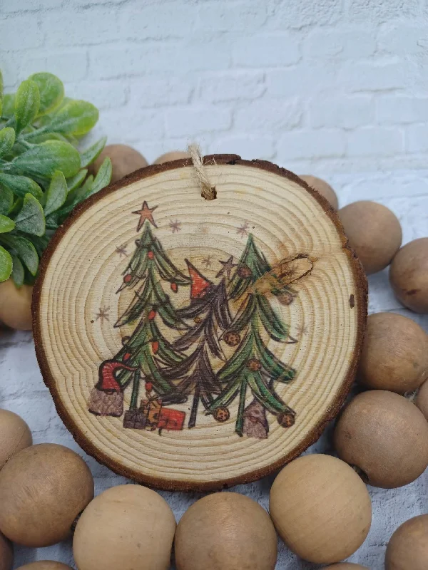 Christmas Family Time Christmas Trees Wooden Ornament