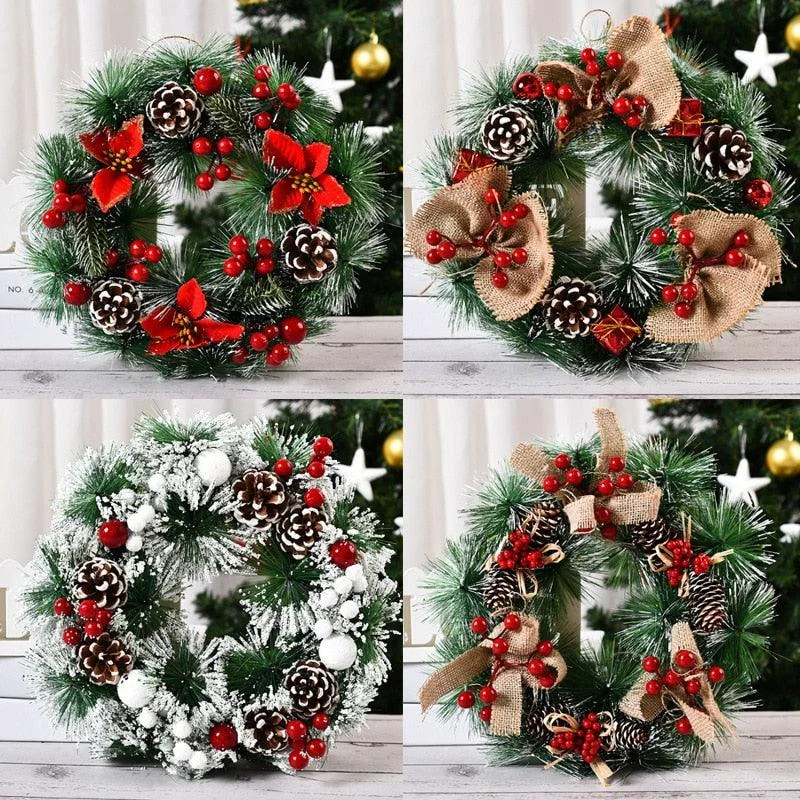 Christmas Decor Christmas Wreath Artificial Pinecone Red Berry Garland Hanging Ornaments Front Door Wall Decorations Merry Christmas Tree Wreath Christmas Decor Christmas Wreath Artificial Pinecone Red Berry Garland Hanging Ornaments Front Door Wall Decorations Merry Christmas Tree Wreath