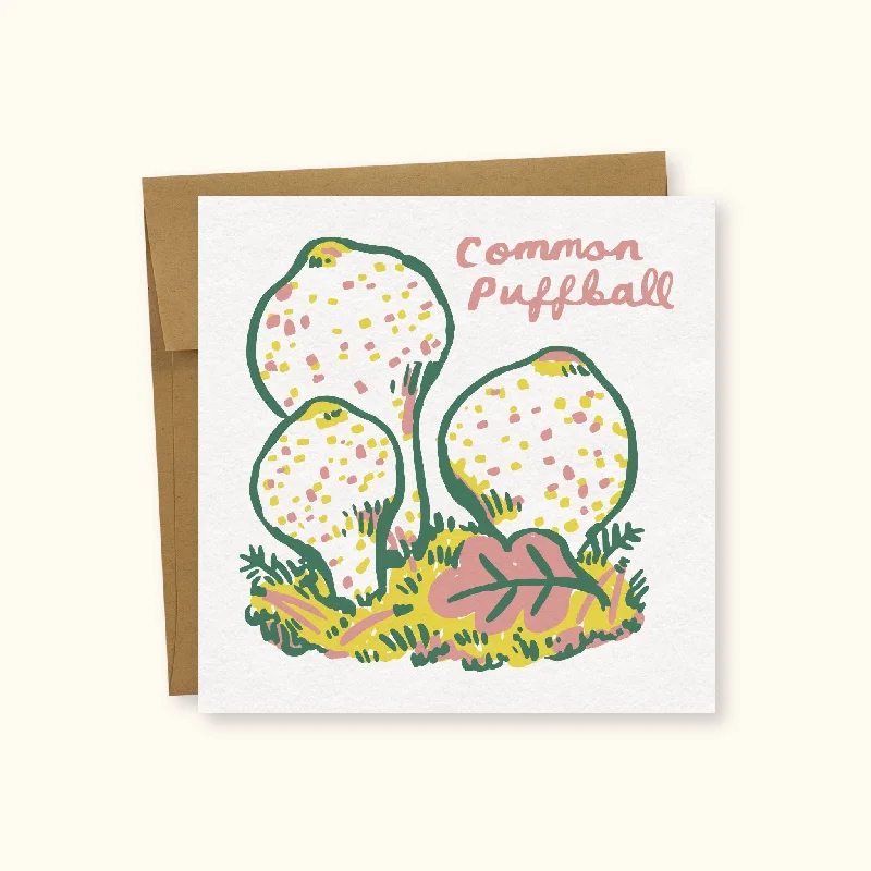 Christmas Wonderland Common Puffball Greeting Card