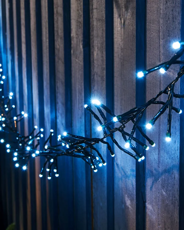Christmas Ornaments Outdoor Cluster Multi-Function 500 LED Light String, Ice White