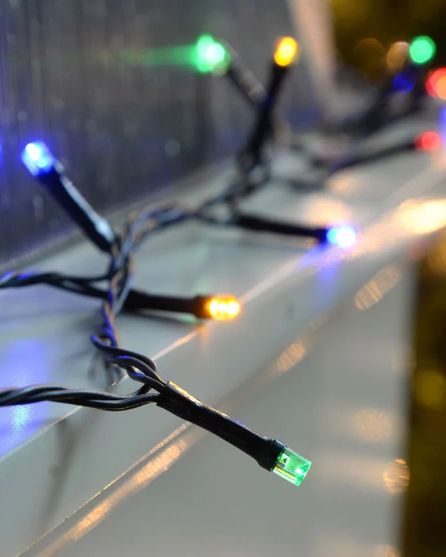 Christmas Tree Shopping Battery Operated Multi-Function 100 LED Light String with Timer, Multi-Coloured