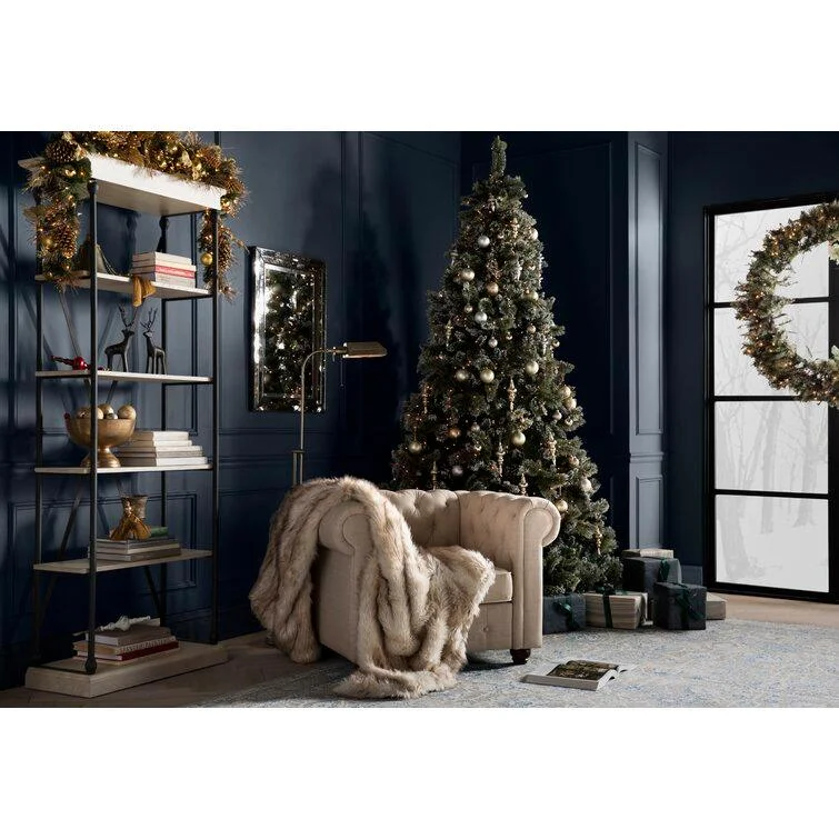 Christmas Fireplace Customizable 9' Green Pine Artificial Christmas Tree with 900 Clear/White Lights Christmas Fireplace Customizable 9' Green Pine Artificial Christmas Tree with 900 Clear/White Lights