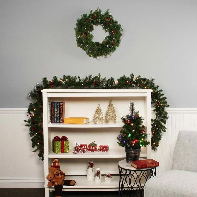 Christmas Classic Music Customizable Christmas Tree & Greenery Set Crestwood Spruce with Lights Christmas Classic Music Customizable Christmas Tree & Greenery Set Crestwood Spruce with Lights