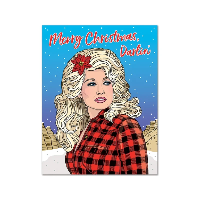 Christmas Hot Chocolate Dolly Merry Christmas Darlin' Christmas Card - Boxed Set Of 8