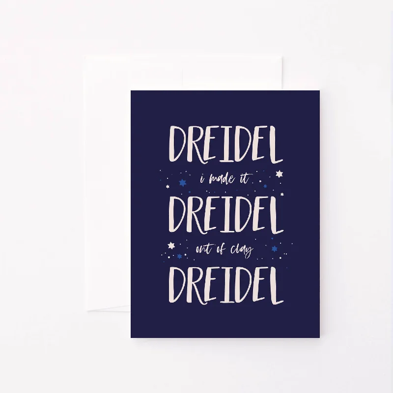 Christmas Family Fun Dreidel Dreidel Dreidel Hanukkah Card