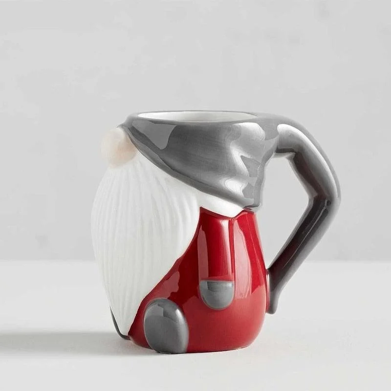 Christmas Shopping Dwarf Gnome Ceramic Mug Milk Coffee Cup