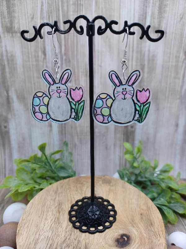Christmas Wishes Easter, Egg, Bunny, & Flowers Earrings