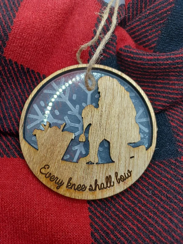 Christmas Cookies Every Knee Shall Bow Wooden & Acrylic Ornament