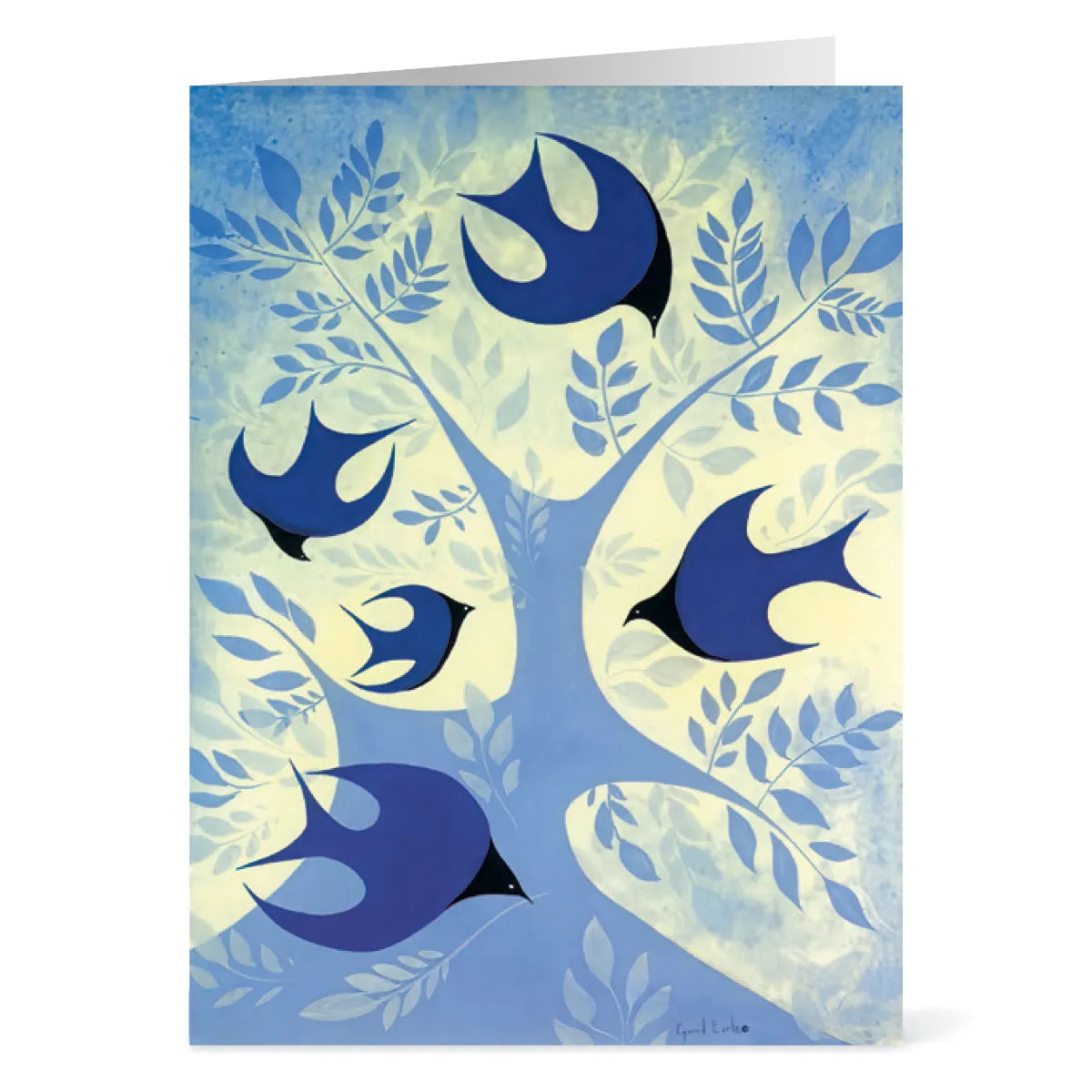 Christmas Gift Baskets Eyvind Earle Blue Doves of Peace Boxed Holiday Cards