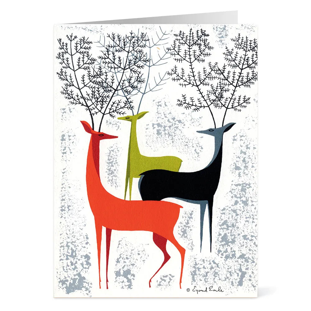 Christmas Yule Log Eyvind Earle 'Deer' Boxed Holiday Cards