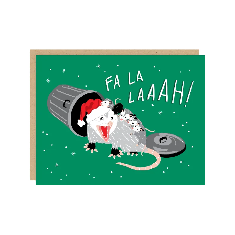 Festive Season Fa La Possum Christmas Card