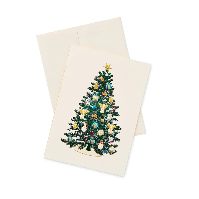 Christmas Pinecones Festive Christmas Tree Note Cards, Set of 8