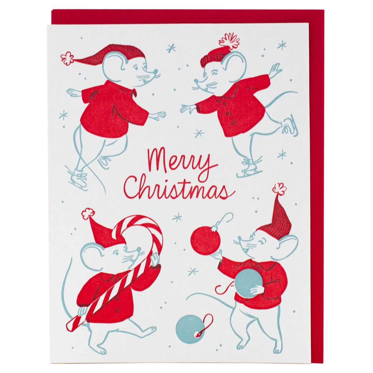 Christmas Market Festive Mice Boxed Set of 8