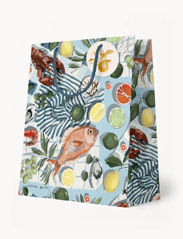 Christmas Chilly Nights Medium Gift Bag -Fish and Citrus