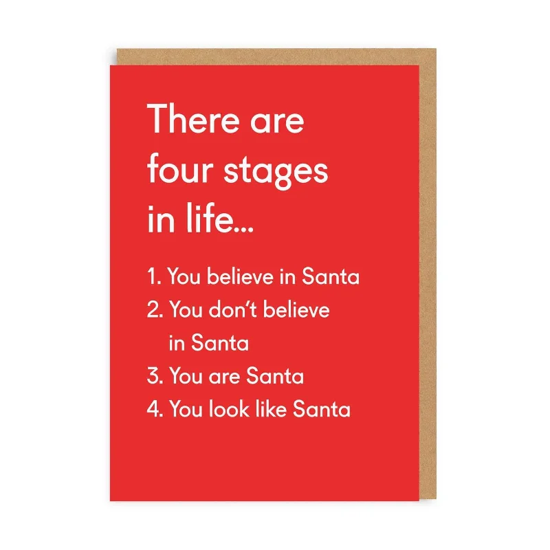 Christmas Songs Four Stages Christmas Greeting Card