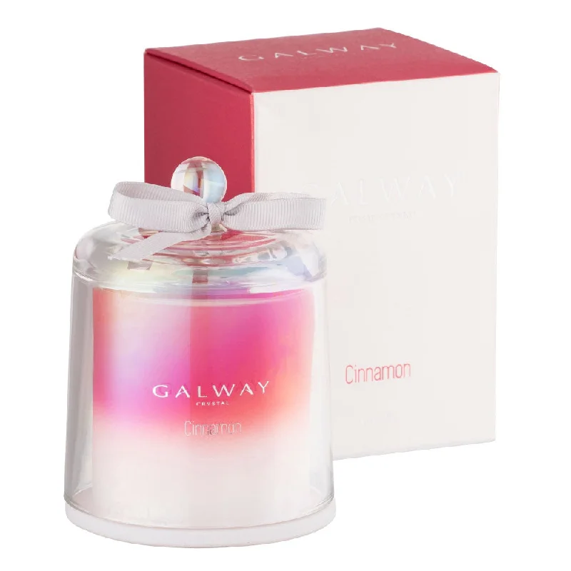 Christmas Winter Nights Galway Crystal Cinnamon Scented Bell Jar Candle