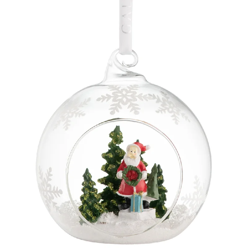 Christmas Bells Galway Crystal Santa & Tree Hanging Bauble Ornament
