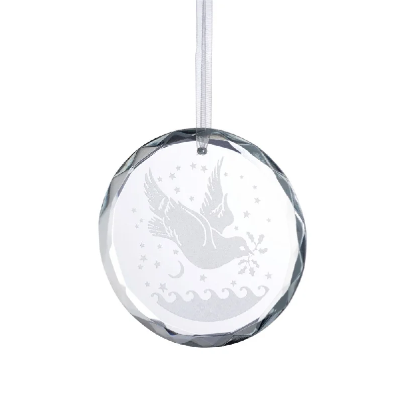 Christmas Fireplace Mantel Galway Living Dove - Round Hanging Ornament