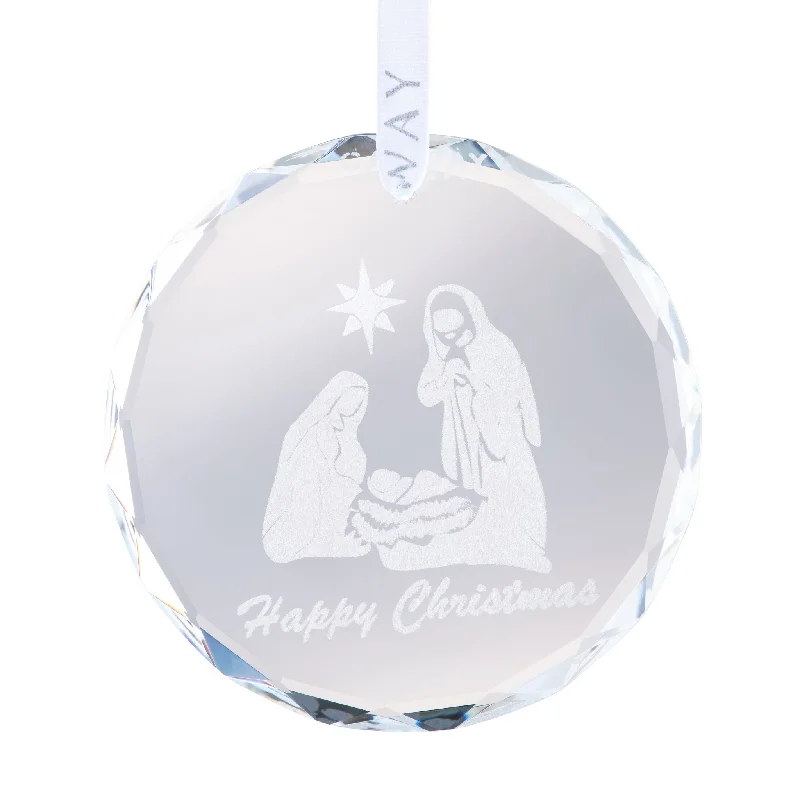 Christmas Holiday Songs Galway Living Nativity Round Ornament