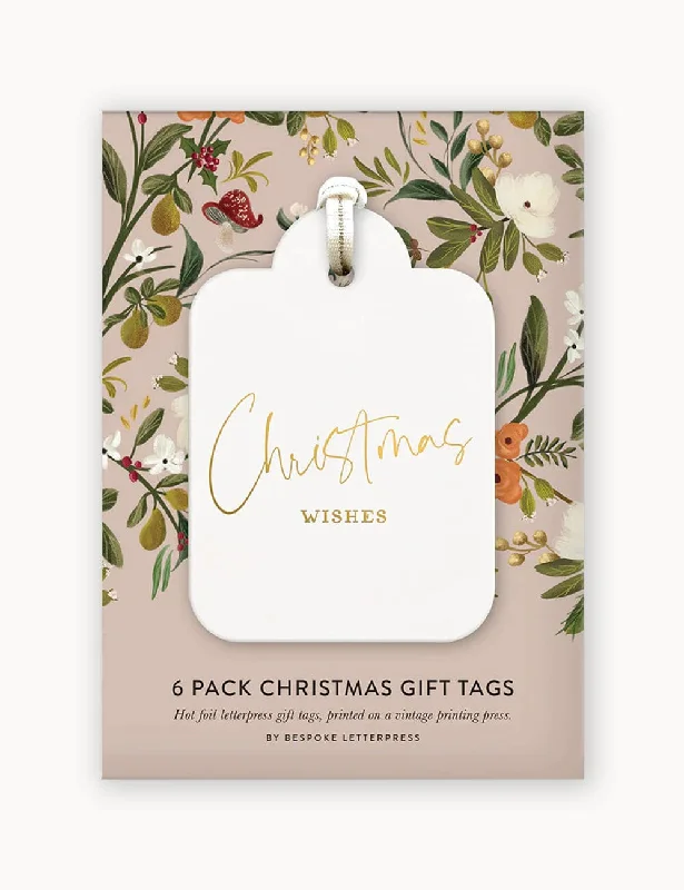Christmas Cookies Christmas Gift Tags 6 pack "Christmas Wishes"