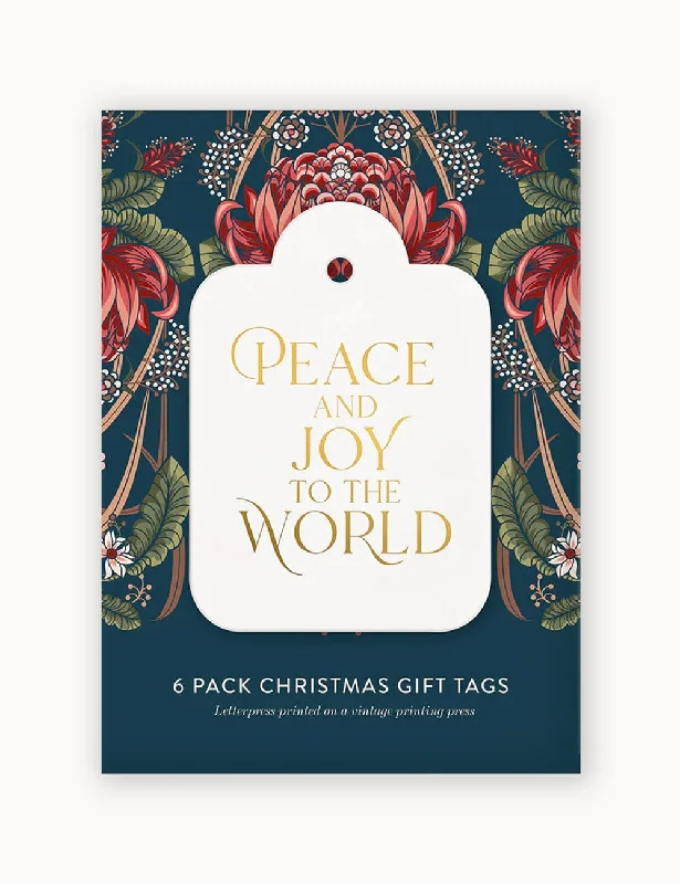 Christmas Market Gift Tags 6 pack "Peace and Joy"