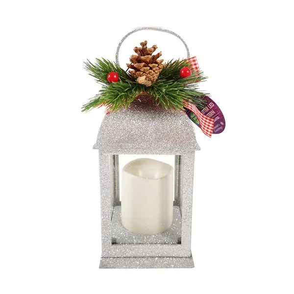 Christmas Holiday Countdown Glitter Led Lantern Warm White B/o