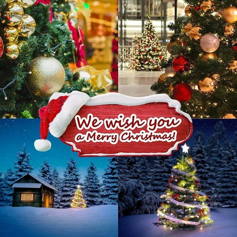 Christmas Starry Night Green Fir Artificial Christmas Tree 10'