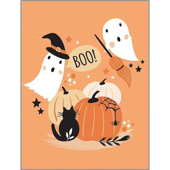 Christmas Cozy Nights Halloween Card - Boo!