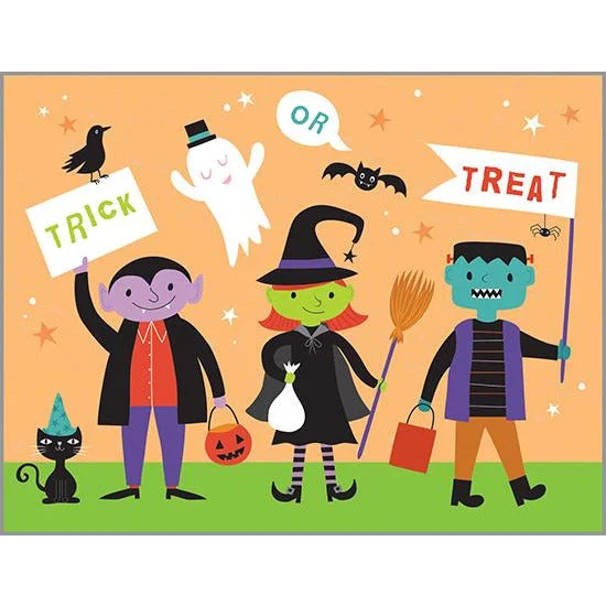 Christmas Stocking Fillers Halloween Card - Trick or Treaters