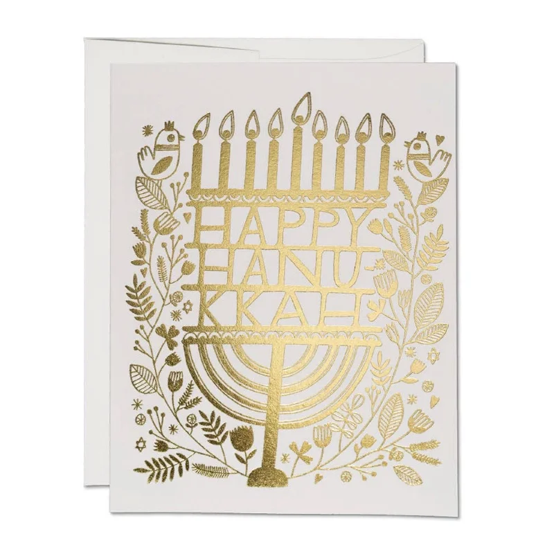 Christmas Tree Hanukkah Candles Boxed Greeting Card Set