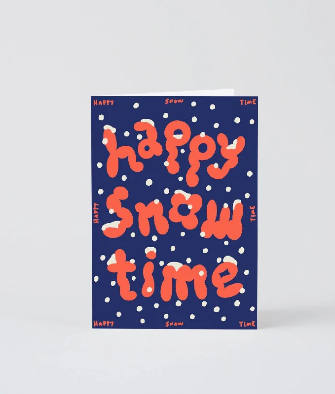 Christmas Joy 'Happy Snow Time' Embossed Holiday Greeting Card