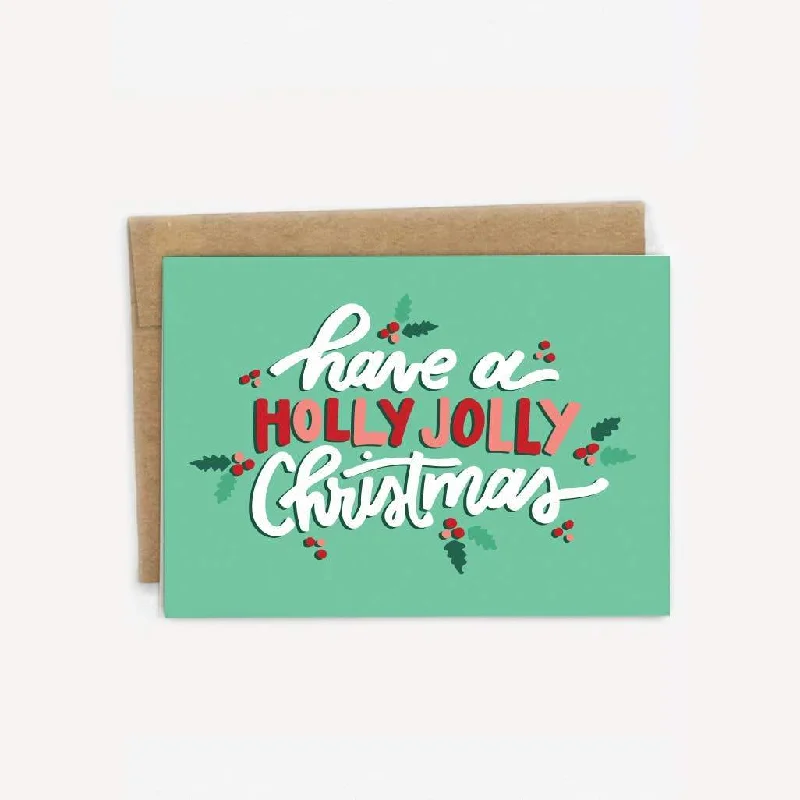 Christmas Fireplace Socks Have a Holly Jolly Christmas Card