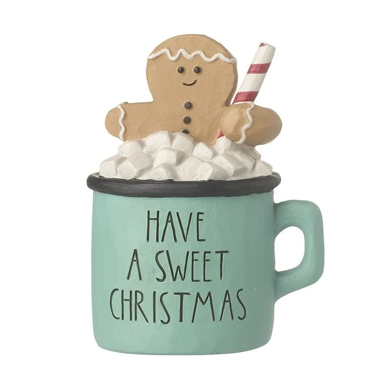 Have A Sweet Christmas Gingerbread Hot Chocolate Decoration