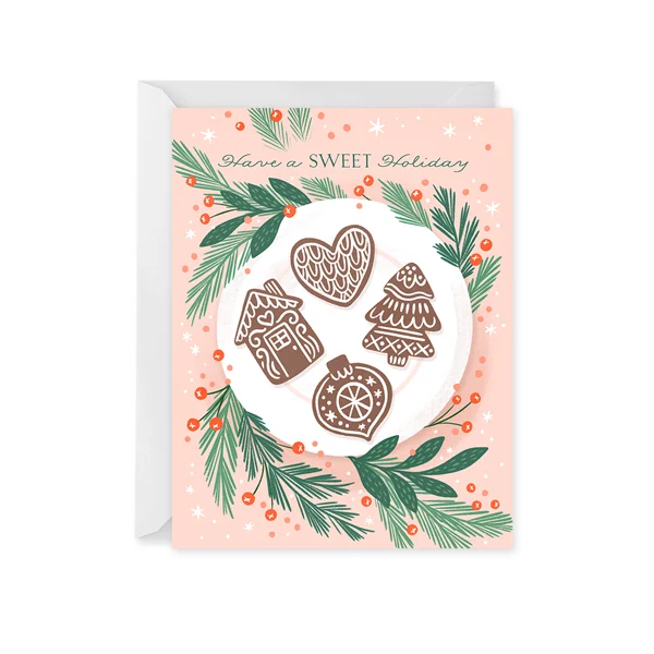 Snowy Christmas Holiday Cookies Card