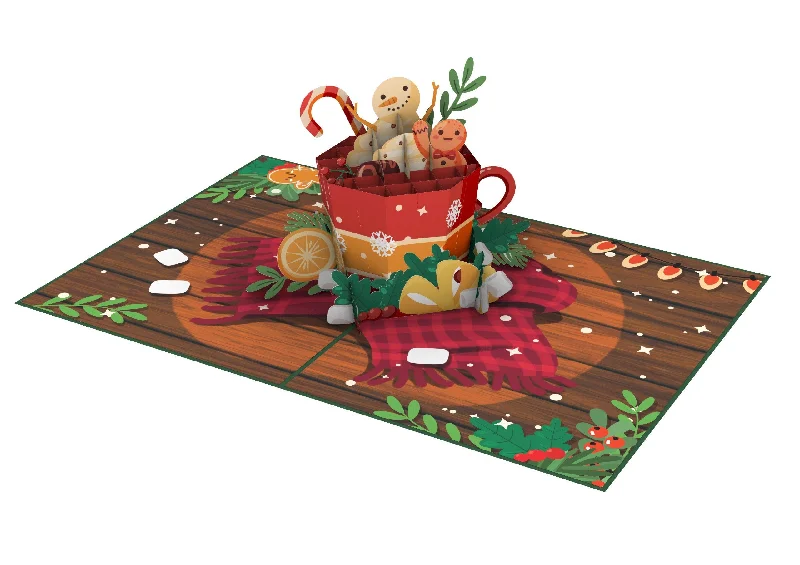 Christmas Gift Baskets Holiday Hot Cocoa Pop-Up Card