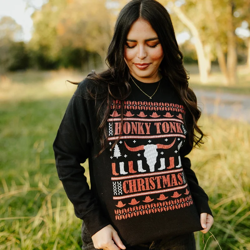 Christmas Pine Tree Honky Tonk Ugly Christmas Sweater