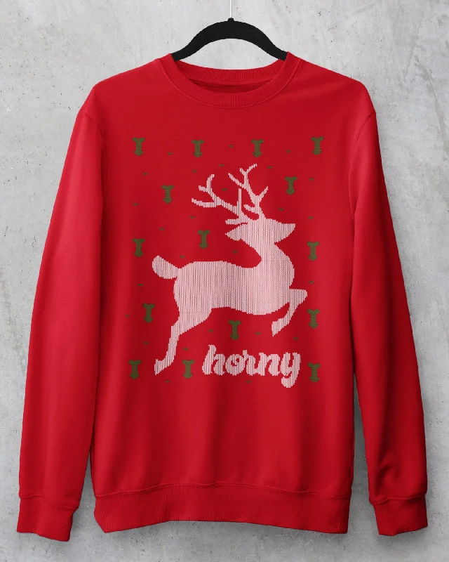 Christmas Wrapping Horny Christmas Crewneck