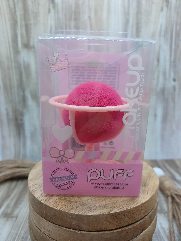 Christmas Baking Ideas Hot Pink Beauty Blender in a Heart Stand