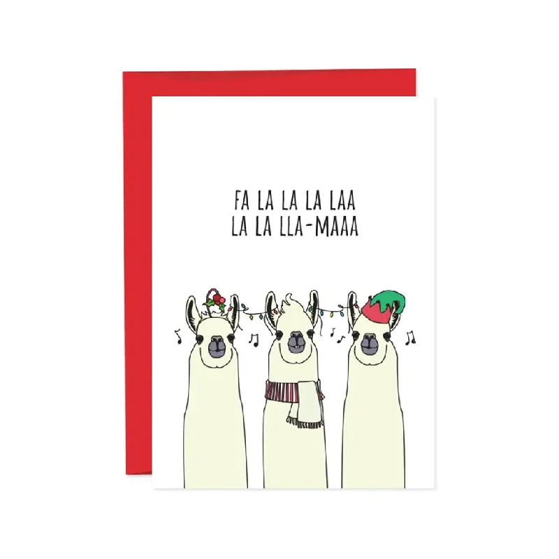 Christmas Baking Traditions Fa La Llama Holiday Card
