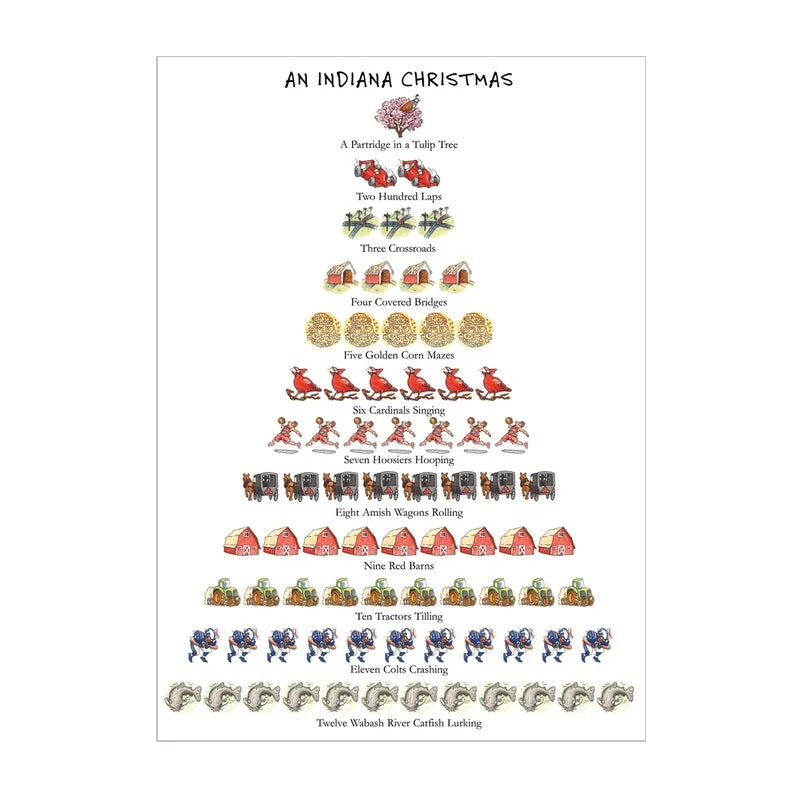 Christmas Garland Indiana Christmas Boxed Holiday Cards