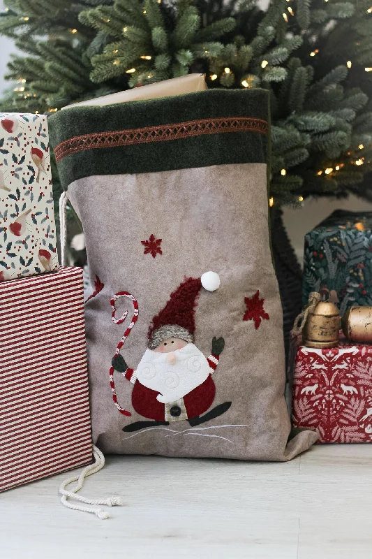 Christmas Gift Ideas Jolly Santa Present Sack