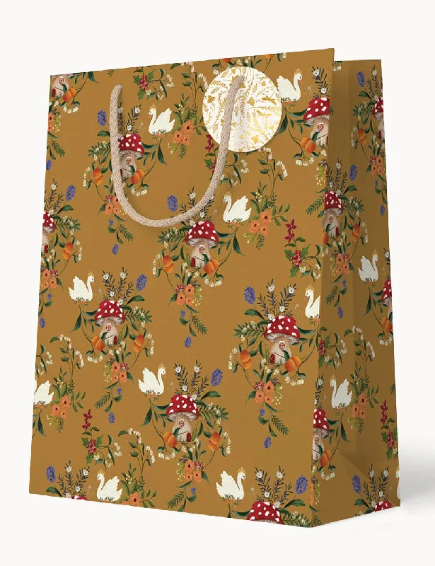 Christmas Holiday Stories Large Gift Bag - Christmas Swan Queen
