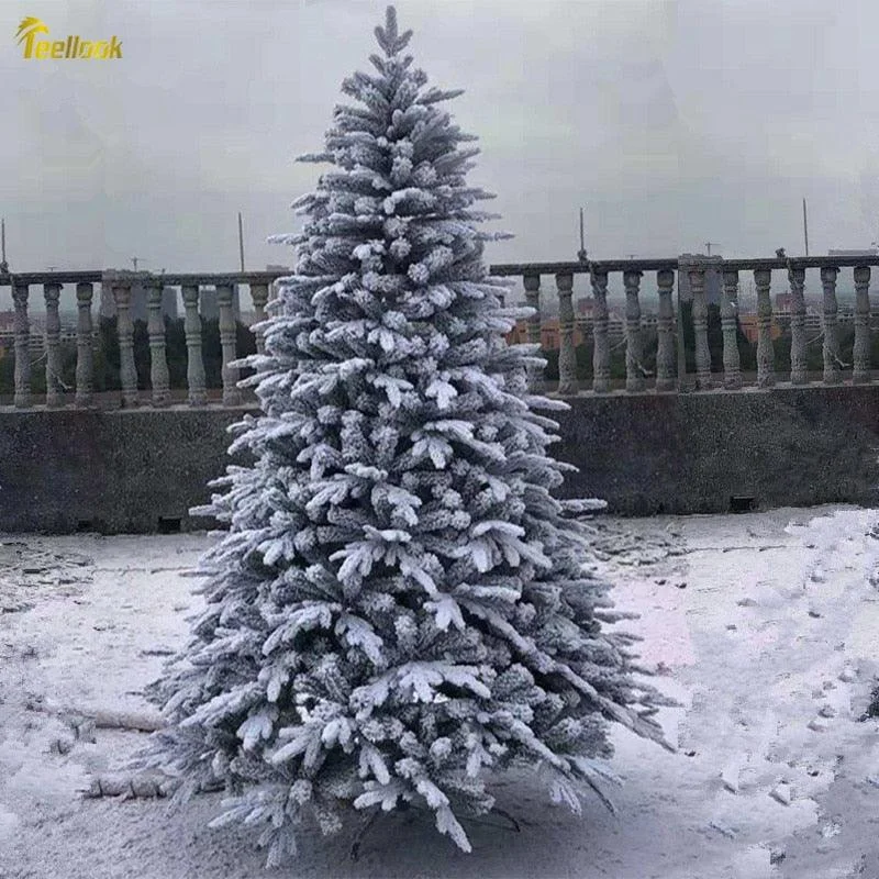 Christmas Home Decor Large White Artificial Snowflake Landscape Tree Christmas