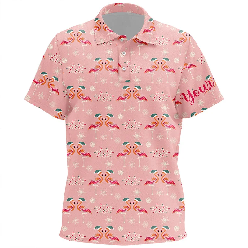 Pink Christmas Flamingos Unisex Kids Golf Polo Shirt Custom Funny Golf Shirts For Kid Golf Gifts LDT0755 Pink Christmas Flamingos Unisex Kids Golf Polo Shirt Custom Funny Golf Shirts For Kid Golf Gifts LDT0755
