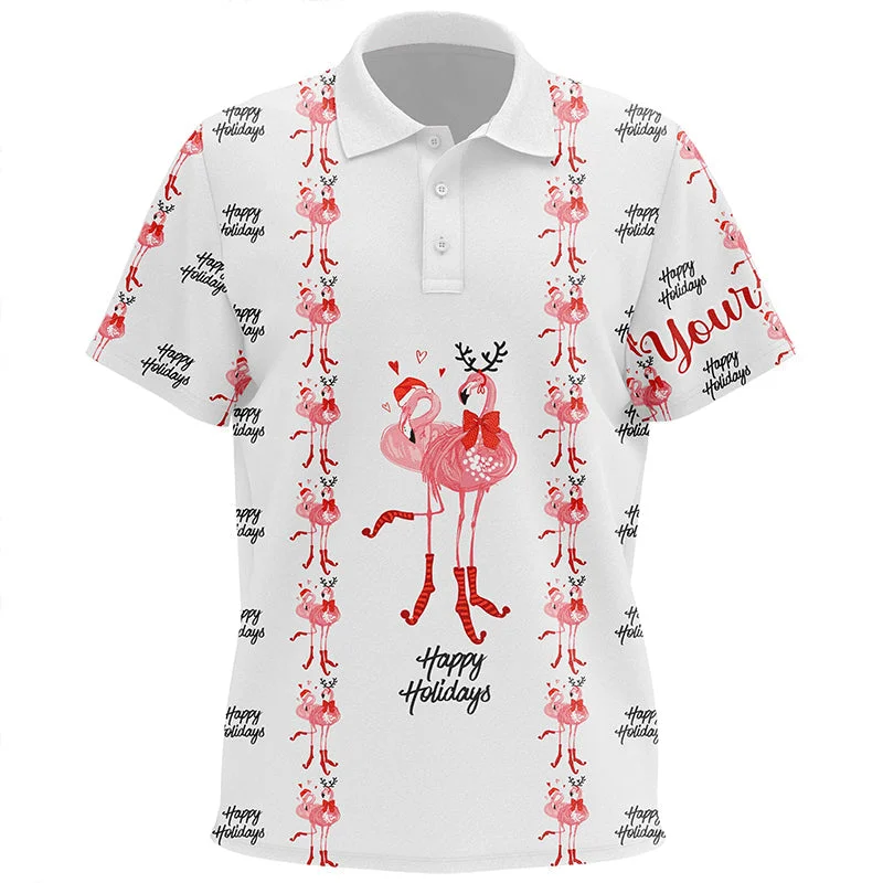 Tropical Santa Watercolor Flamingos Kids Golf Polo Shirt Christmas Golf Shirts For Kid LDT0756 Tropical Santa Watercolor Flamingos Kids Golf Polo Shirt Christmas Golf Shirts For Kid LDT0756
