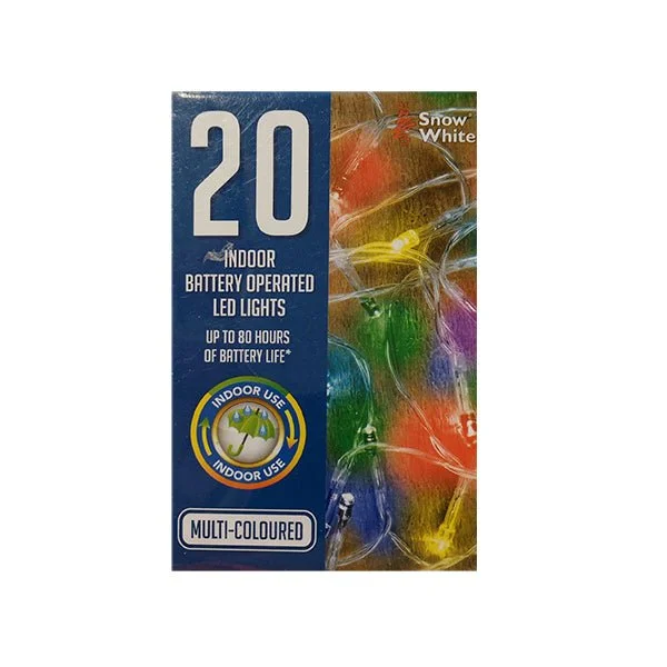 Christmas Tree Led Light Chain 20 Multi Colour B/o