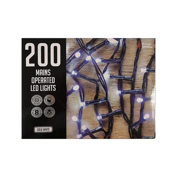 Christmas Handmade Gifts Led Light Chain 200 Cold White M/o